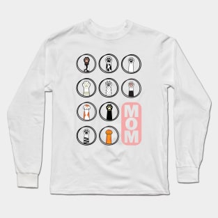 Mothers Day Mother And Child Graphic Cat Mom Cat Lover Long Sleeve T-Shirt